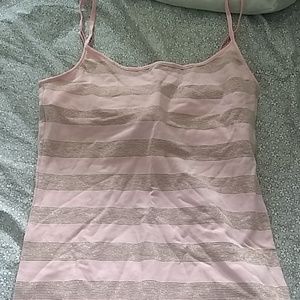 Pink and gold Aeropostale stretch Cami tank top